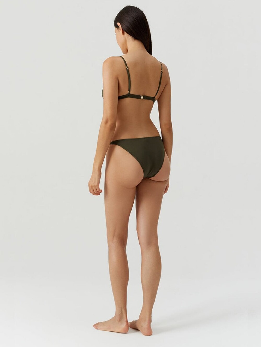 Melissa Odabash Mexico Bottom Size 40 USA 4 Khaki Olive - Picture 2 of 9